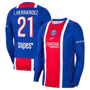 Maillot PSG L.Hernandez Domicile Manches Longues 2026/2027 – Image 1