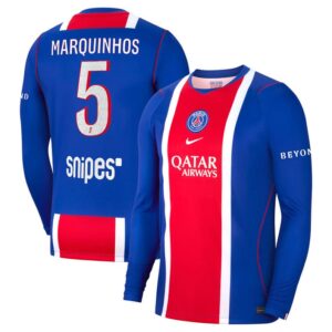 Maillot PSG Marquinhos Domicile Manches Longues 2026/2027 – Image 1