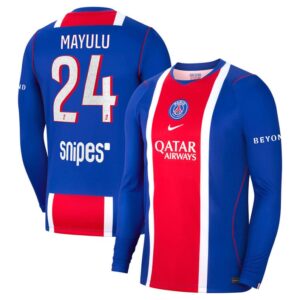 Maillot PSG Mayulu Domicile Manches Longues 2026/2027 – Image 1