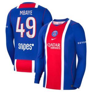 Maillot PSG Mbaye Domicile Manches Longues 2026/2027 – Image 1