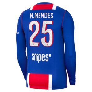 Maillot PSG N.Mendes Domicile Manches Longues 2026/2027 – Image 3