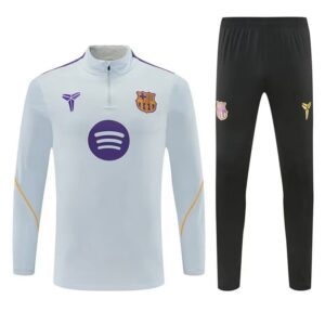 Survêtement Barcelone 2026/27 Blanc Noir (Training top+Pantalon)