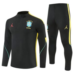 Survêtement Bresil 2026/2027 Noir Jaune (Training top+Pantalon)