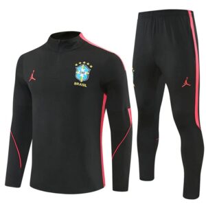 Survêtement Bresil 2026/2027 Noir Orange (Training top+Pantalon)