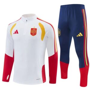 Survêtement Espagne 2026/2027 Blanc Rouge Bleu (Training top+Pantalon)