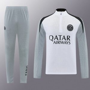 Survêtement PSG 2026/2027 Blanc Gris (Training top+Pantalon) – Image 2