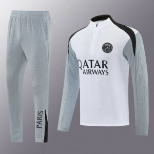 Survêtement PSG 2026/2027 Blanc Gris (Training top+Pantalon)