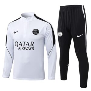 Survêtement PSG 2026/27 Blanc Noir (Training top+Pantalon)