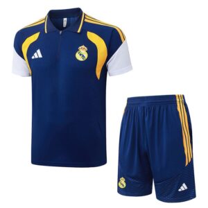 Ensemble Polo Real Madrid 2026/27 Bleu Jaune Blanc