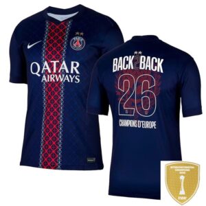 Maillot PSG Domicile 2025/26 Flocage Champions of Europe 26 – Image 1
