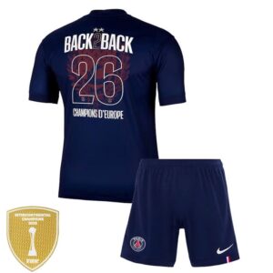 Maillot PSG Domicile Enfant 2025/26 Flocage Champions of Europe 26 – Image 1