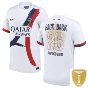 Maillot PSG Extérieur 2025/26 Flocage Champions of Europe 26 – Image 1