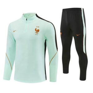 Survêtement France 2026/27 Vert Noir (Training top+Pantalon)